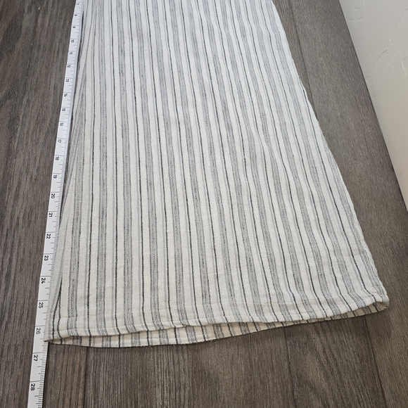 Final Touch Gray Striped Wide-Leg Linen Blend Pants Size Medium - Picture 6 of 8